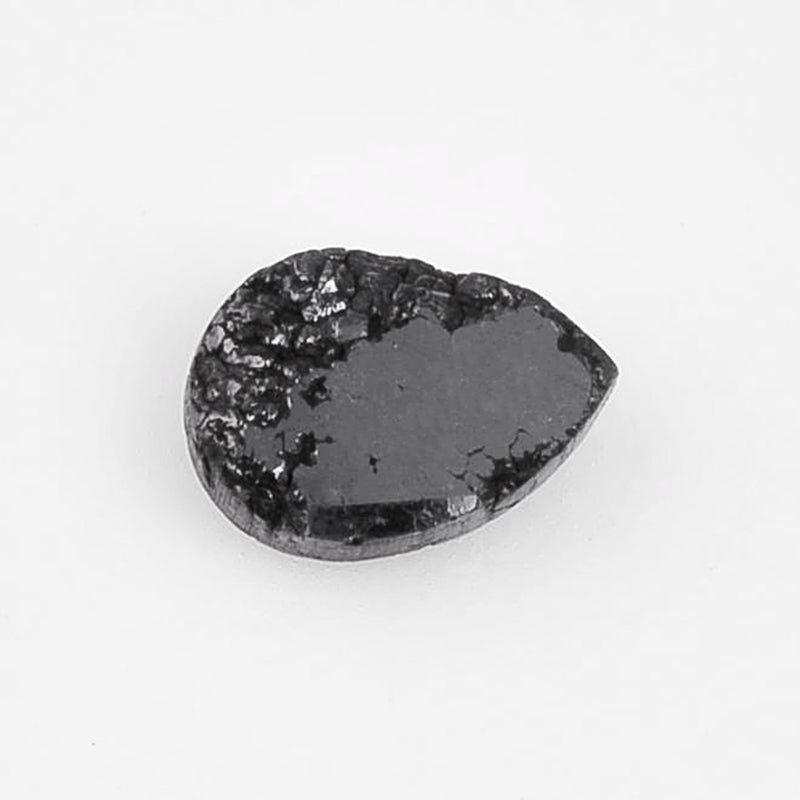 1.88 Carat Rose Cut Pear Fancy Black Diamond-AIG Certified