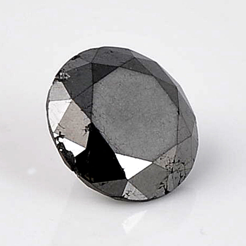 2.66 Carat Brilliant Round Black Diamond-AIG Certified