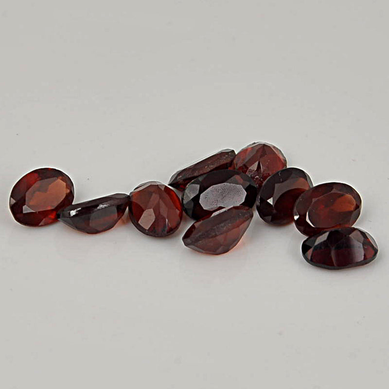 5.86 Carat Red Color Oval Garnet Gemstone
