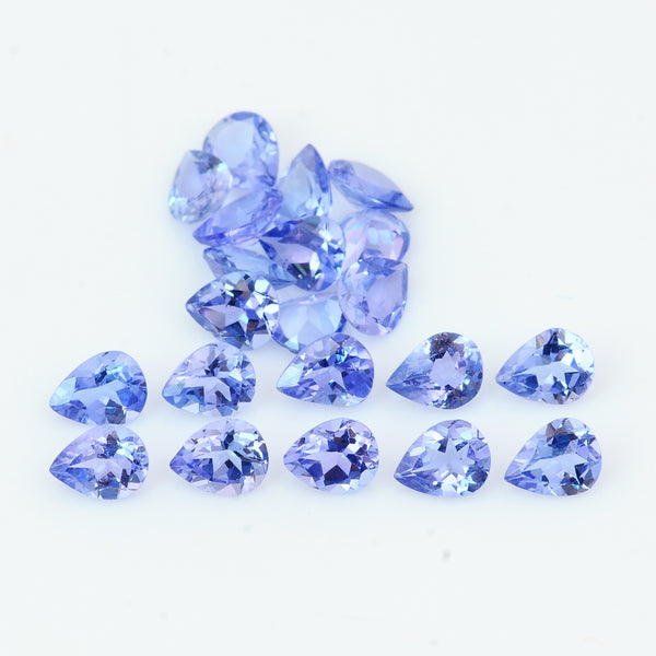 21 pcs Tanzanite  - 6.05 ct - Pear - Blue - Transparent