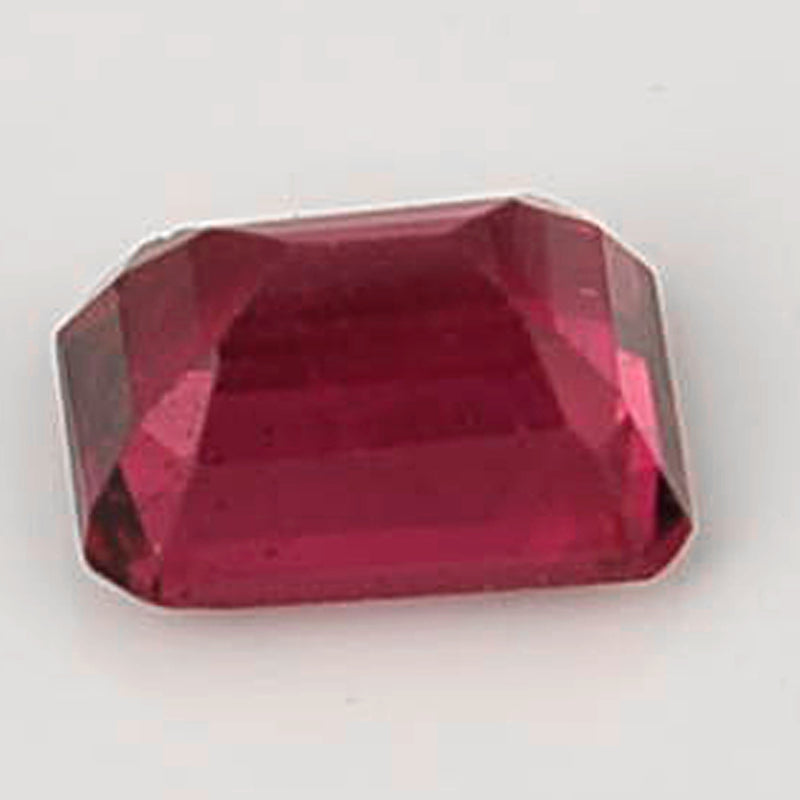1 pcs Rubellite  - 0.98 ct - Octagon - Reddish Purple - Transparent
