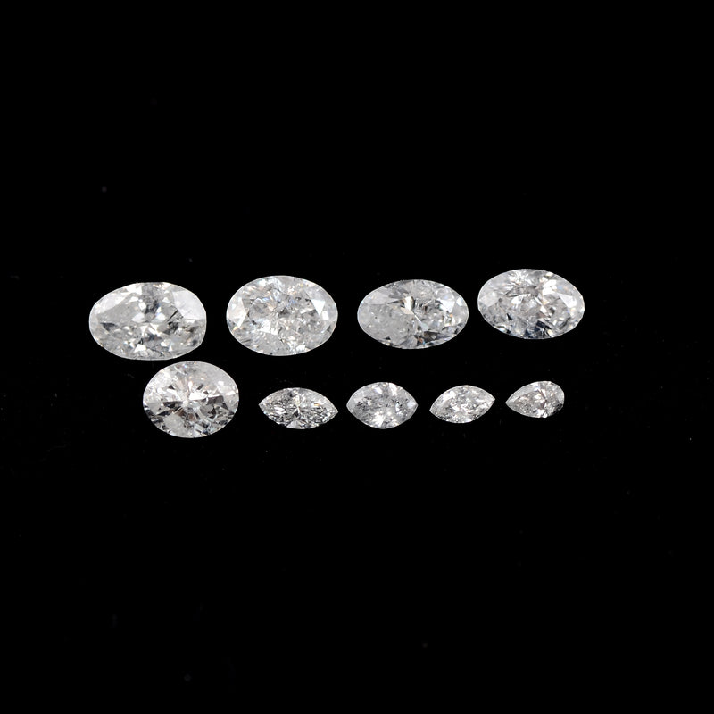 Mixed Shapes E - F - G Color Diamond 1.22 Carat - AIG Certified