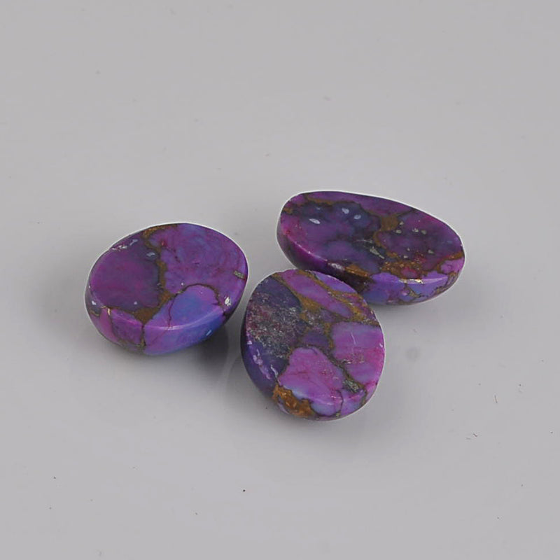 15.1 Carat Purple Color Oval Copper Turquoise Gemstone