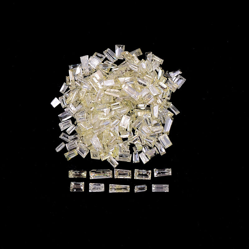 Tapered Baguette White Color Diamond 4.46 Carat