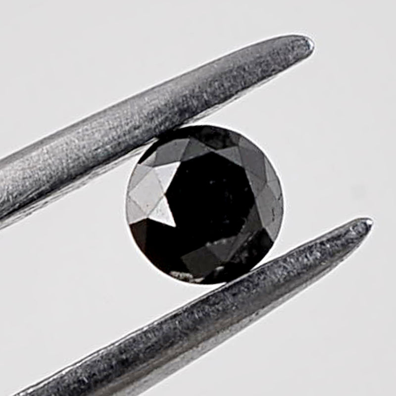8.23 Carat Brilliant Round Fancy Black Diamonds-AIG Certified