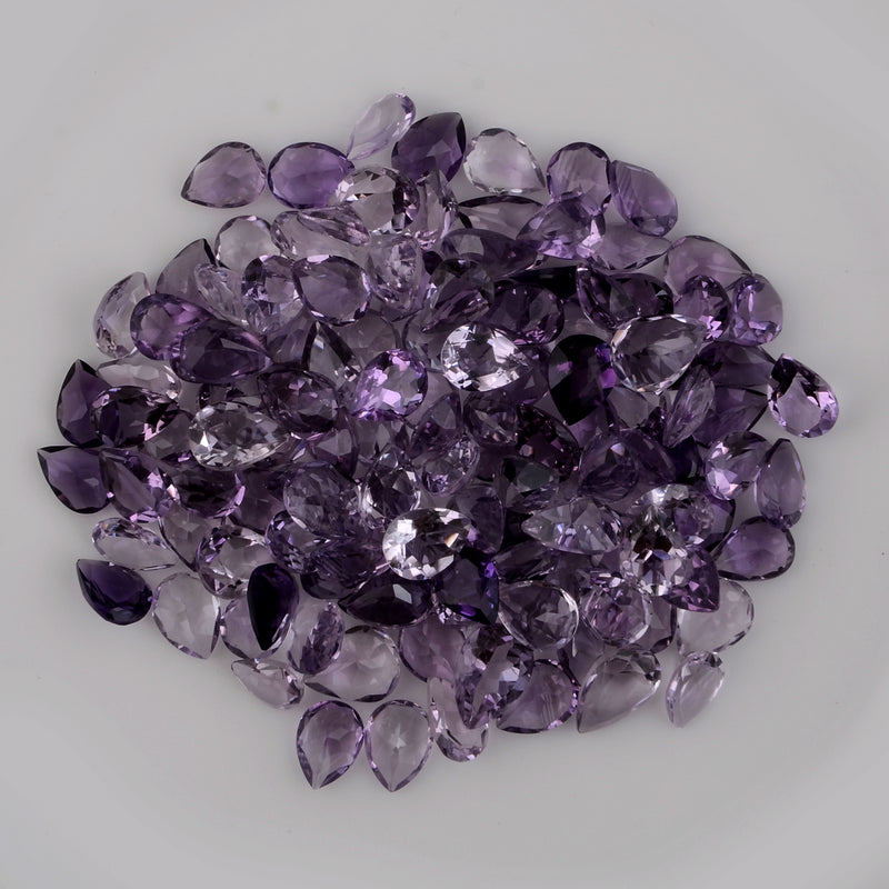 130.97 Carat Pear Purple Amethyst Gemstone