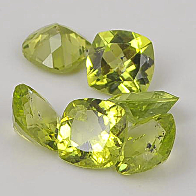 5.20 Carat Green Color Cushion Peridot Gemstone