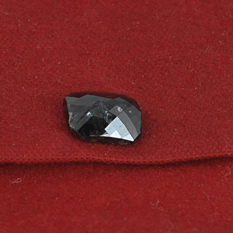 0.82 Carat Rose Cut Octagon Black Diamond