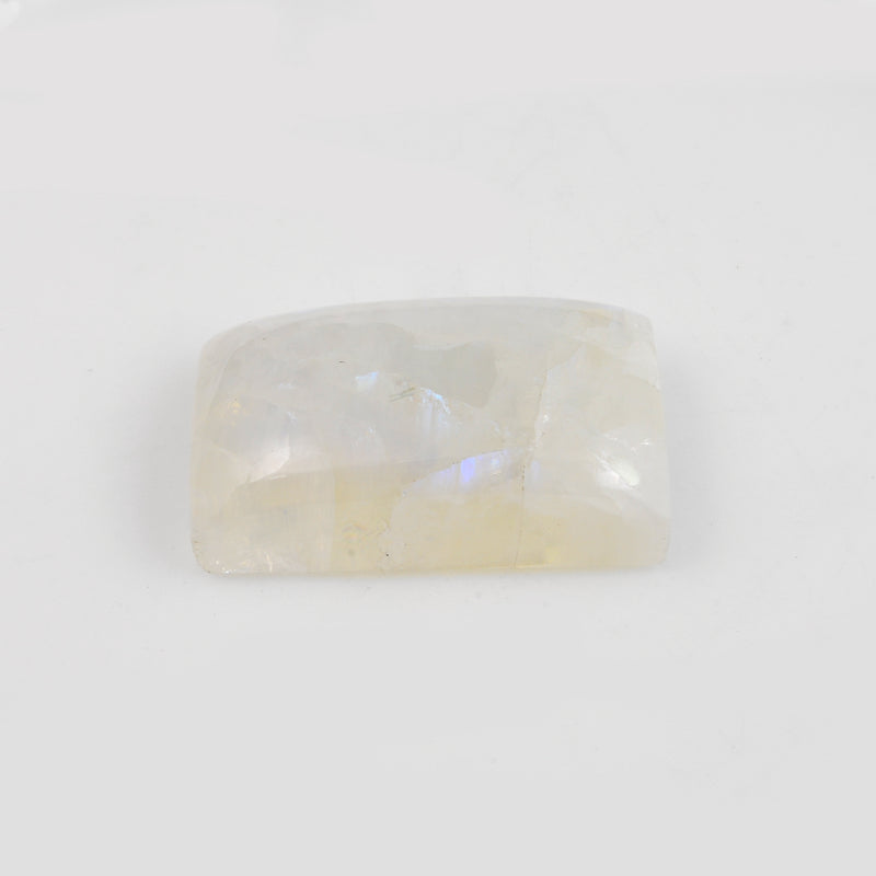56.5 Carat White Color Octagon Rainbow Moonstone Gemstone