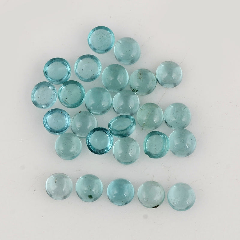 4.40 Carat Blue Color Round Apatite Gemstone