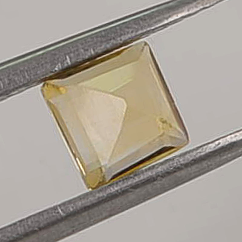 1.25 Carat Yellow Color Square Citrine Gemstone