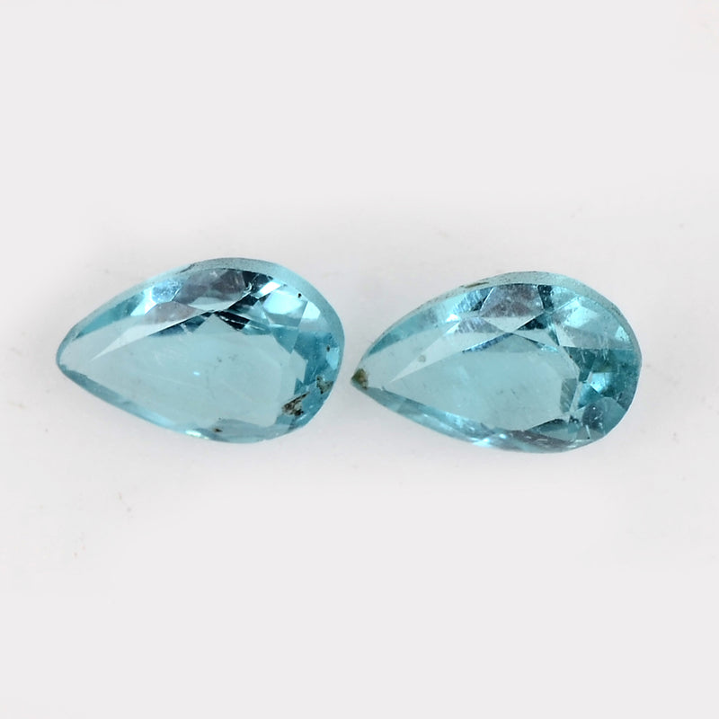 0.83 Carat Blue Color Pear Apatite Gemstone