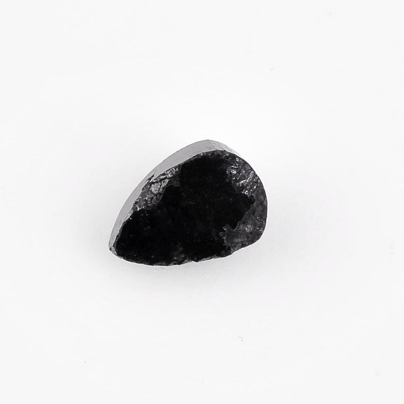 2.98 Carat Rose Cut Pear Fancy Black Diamond-AIG Certified