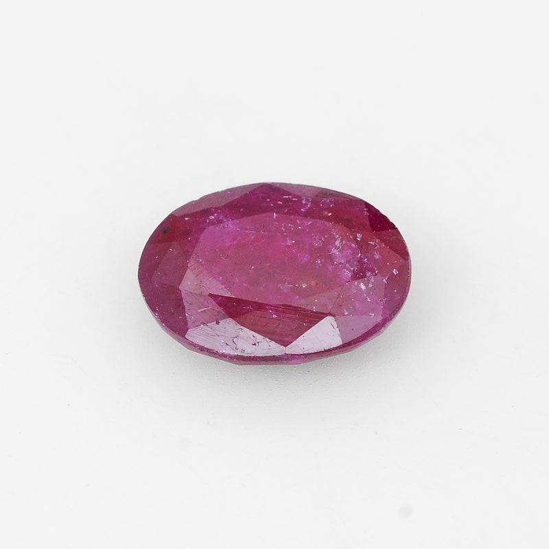 1 pcs Ruby  - 4.44 ct - Oval - Red