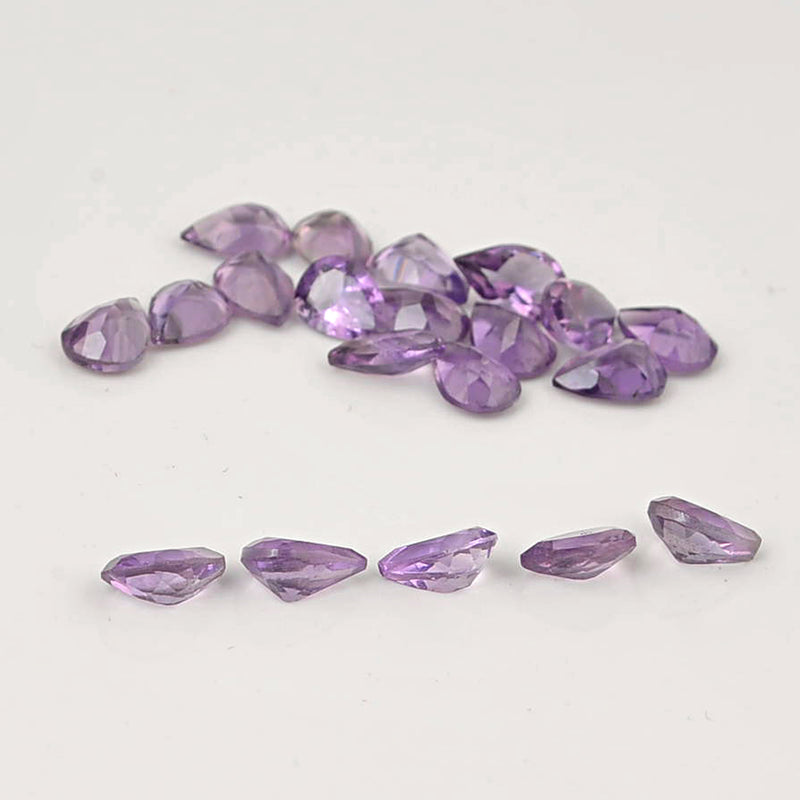 11.40 Carat Purple Color Pear Amethyst Gemstone
