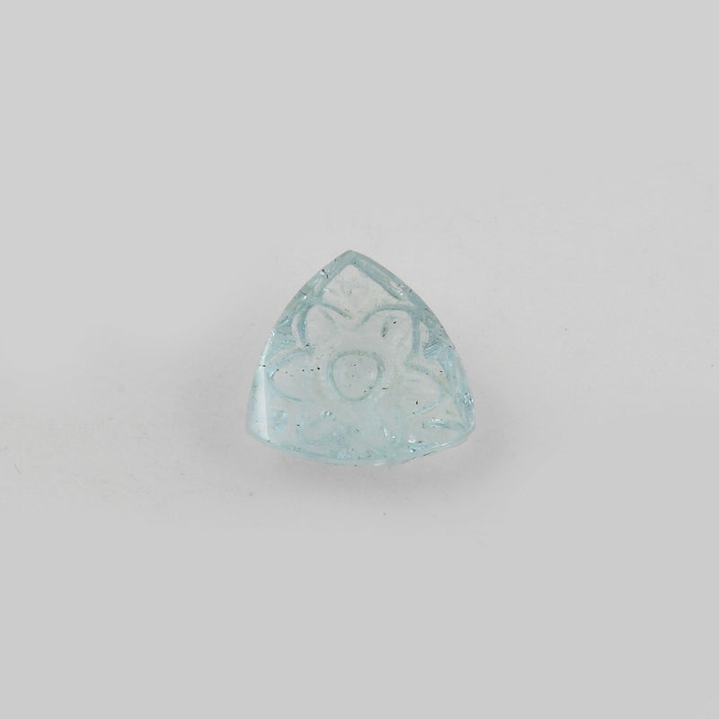 2.65 Carat Blue Color Trillion Aquamarine Gemstone