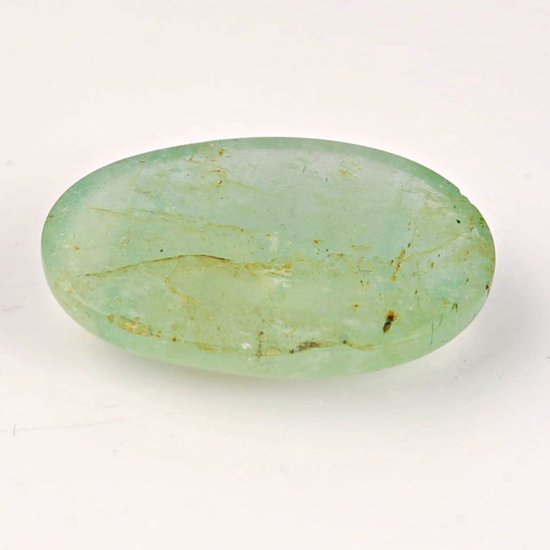 39.45 Carat Green Color Oval Russian Emerald Gemstone