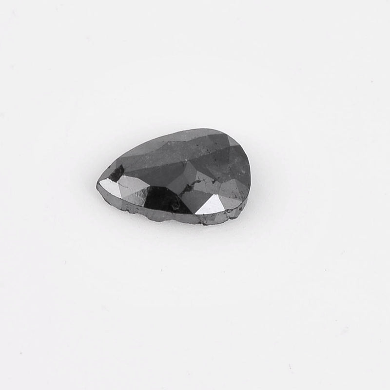 2.12 Carat Rose Cut Pear Fancy Black Diamond-AIG Certified