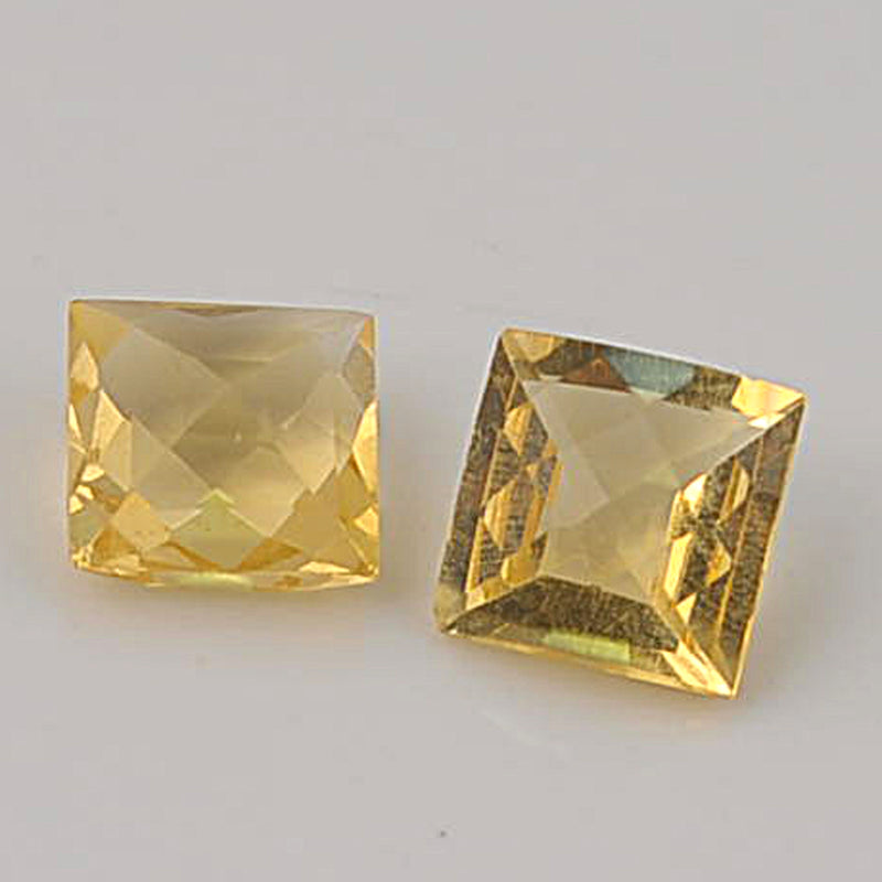 1.20 Carat Yellow Color Square Citrine Gemstone