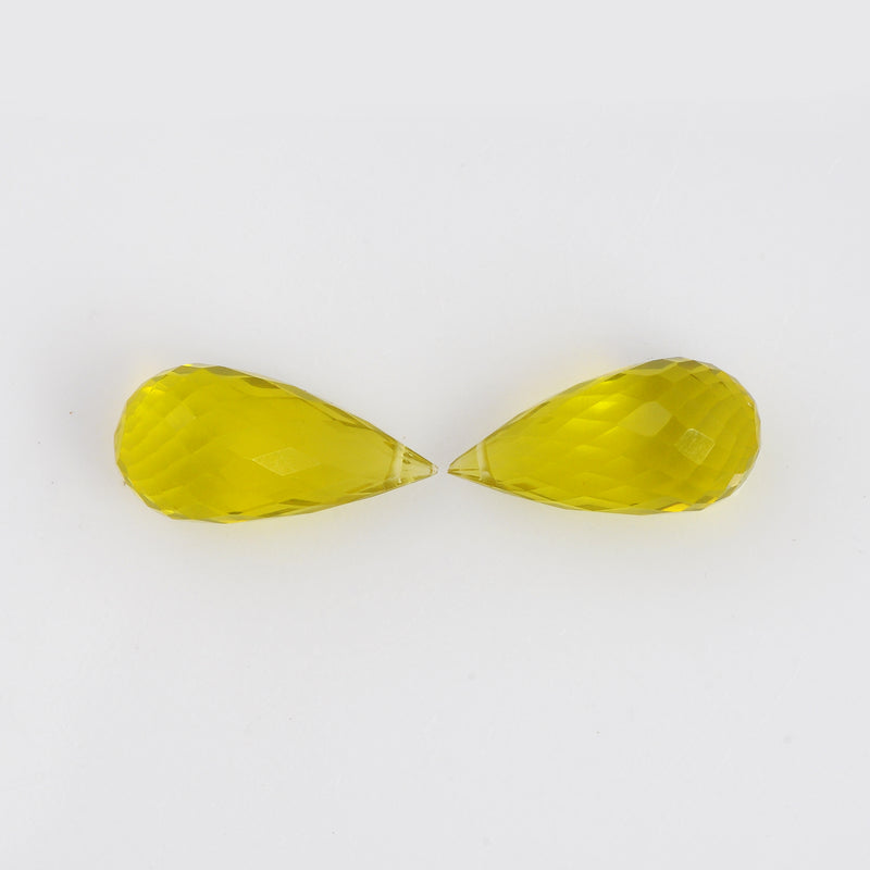 15.5 Carat Yellow Color Drops Lemon Quartz Gemstone