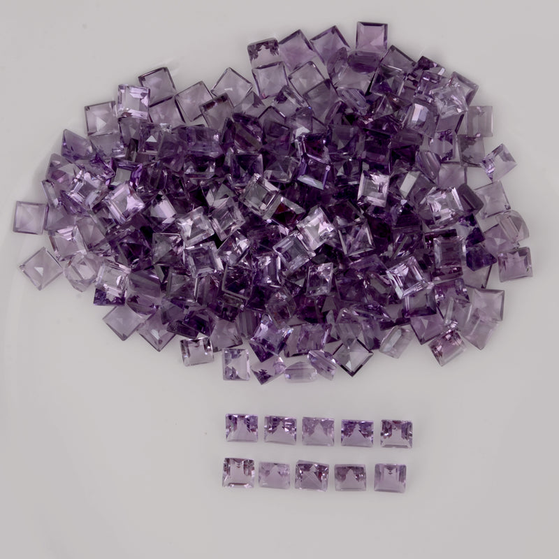 260 pcs Amethyst  - 161.6 ct - Square - Purple