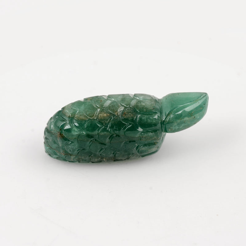 1 pcs Emerald  - 34.43 ct - Carving - Green - Transparent