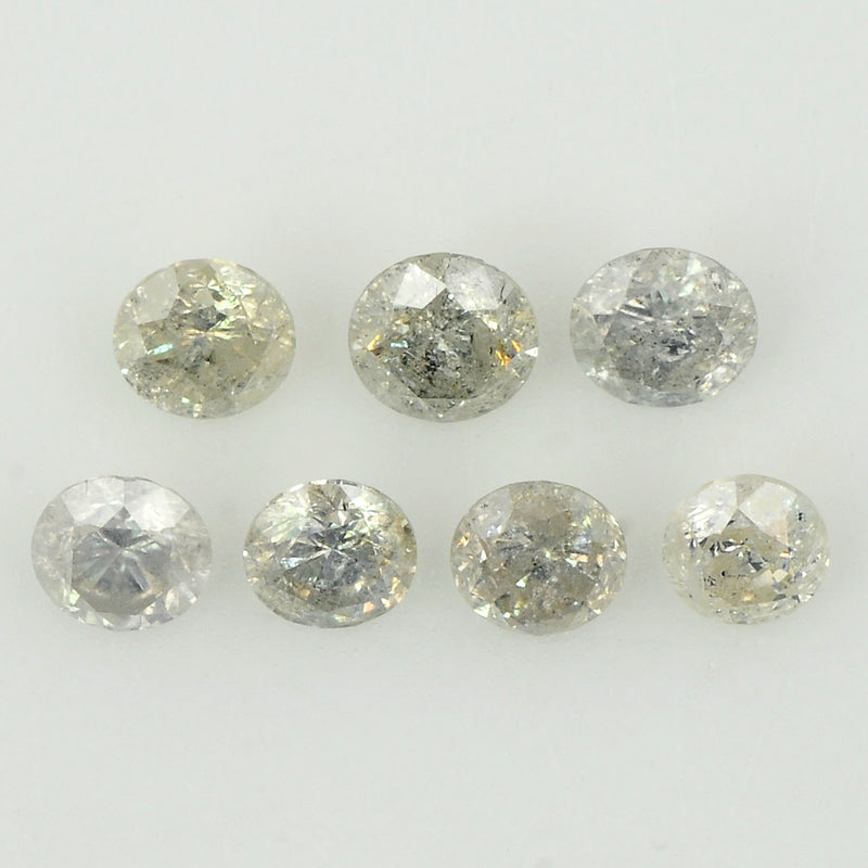 7 pcs Diamond  - 1.54 ct - ROUND - White