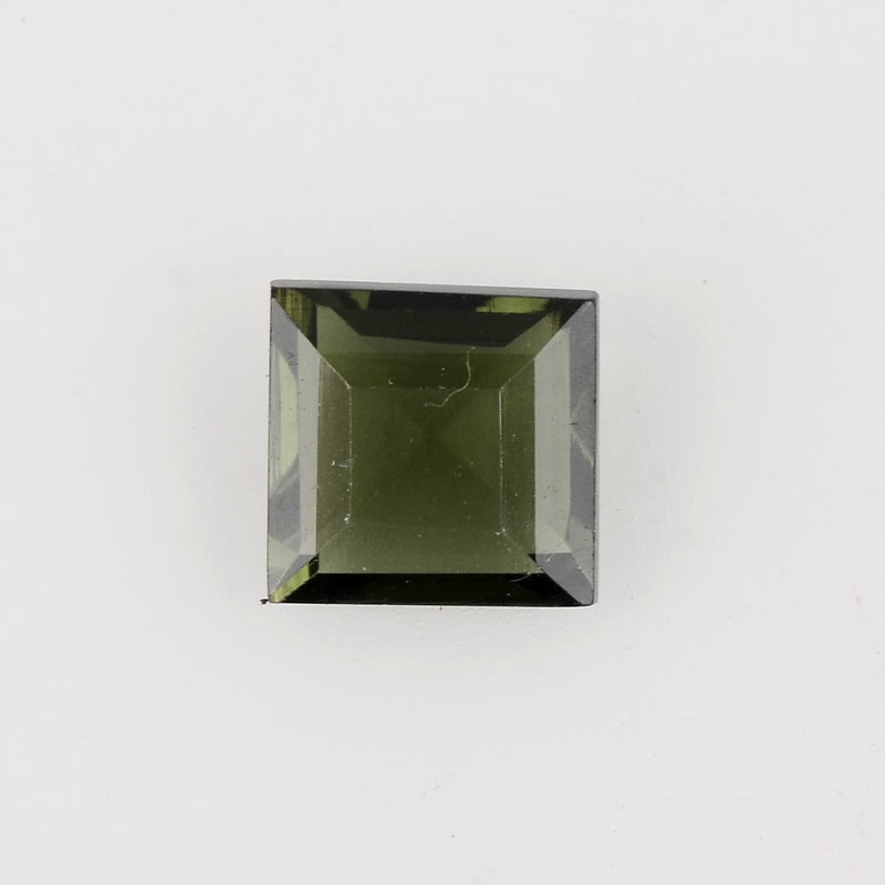 1 pcs Tourmaline  - 1.07 ct - Square - Green - Transparent