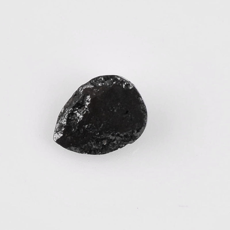 2.03 Carat Rose Cut Pear Fancy Black Diamond-AIG Certified