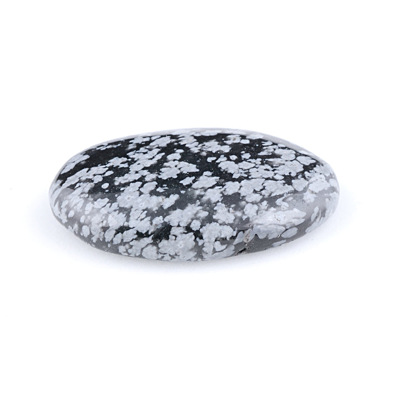 29 Carat Black Color Oval Snowflake Obsidian Gemstone