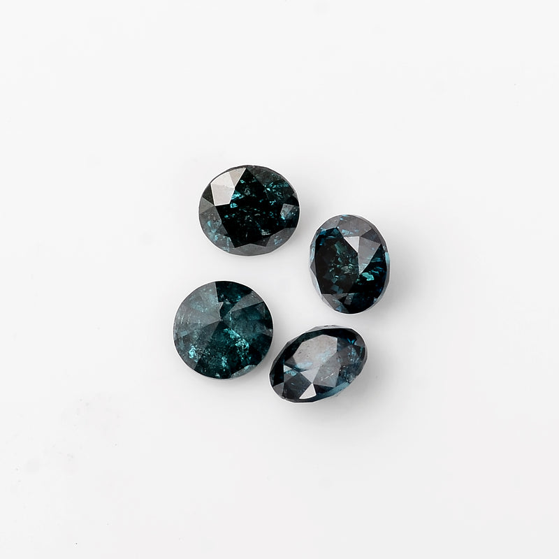 Round Fancy Deep Greenish Blue Color Diamond 1.68 Carat - AIG Certified