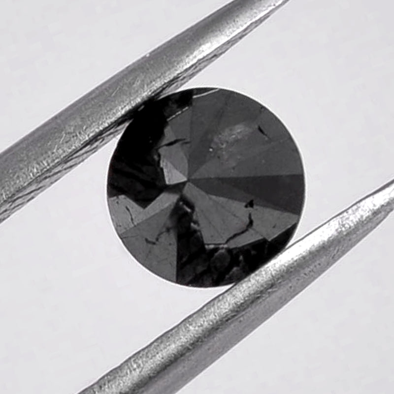 4.52 Carat Brilliant Round Fancy Black Diamonds-AIG Certified