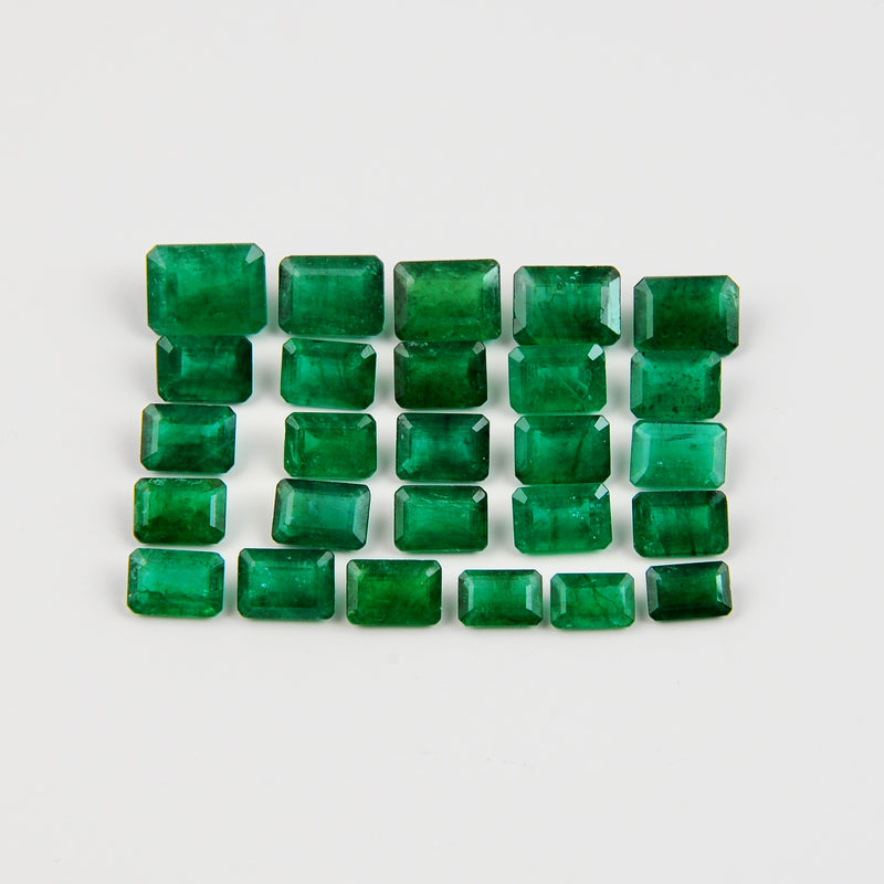 26 pcs Emerald  - 27.64 ct - Octagon - Green