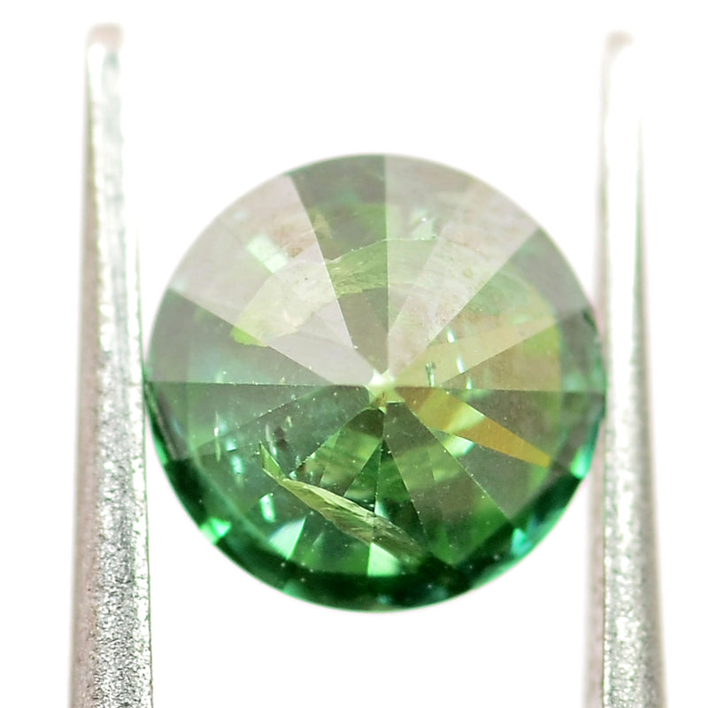 Round Fancy Vivid Green Color Diamond 0.41 Carat - ALGT Certified