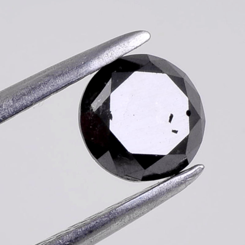4.23 Carat Brilliant Round Fancy Black Diamonds-AIG Certified