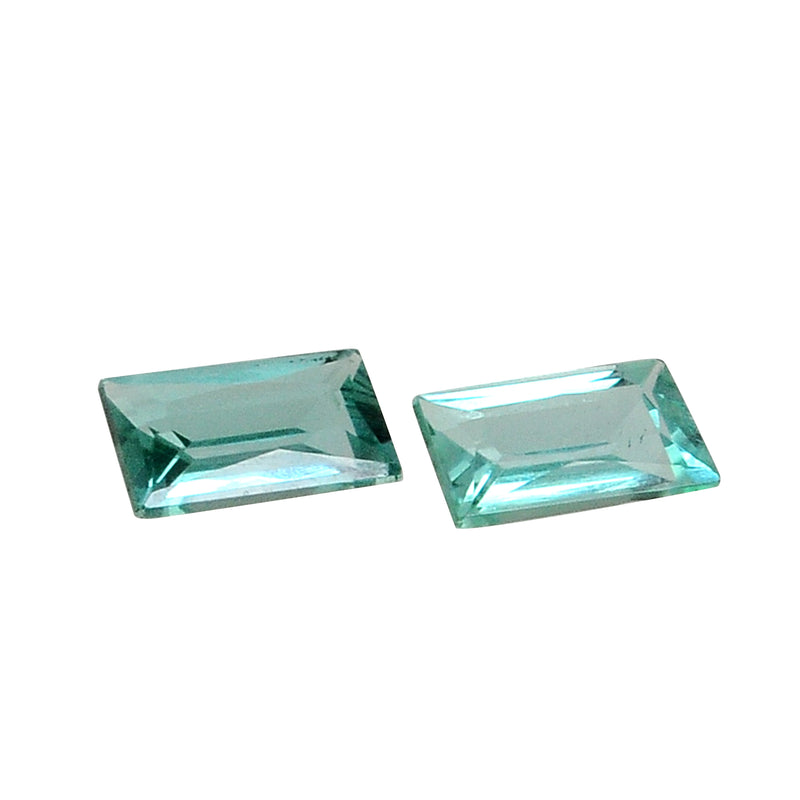 Baguette Green Color Synthetic Gemstone 2.75 Carat
