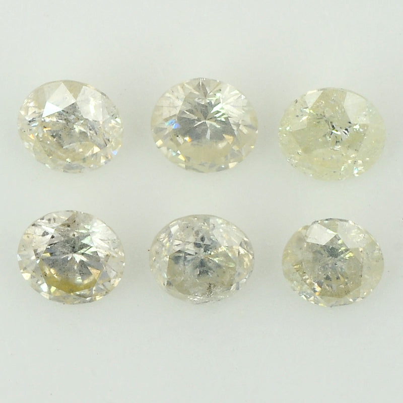 6 pcs Diamond  - 2.24 ct - ROUND - White