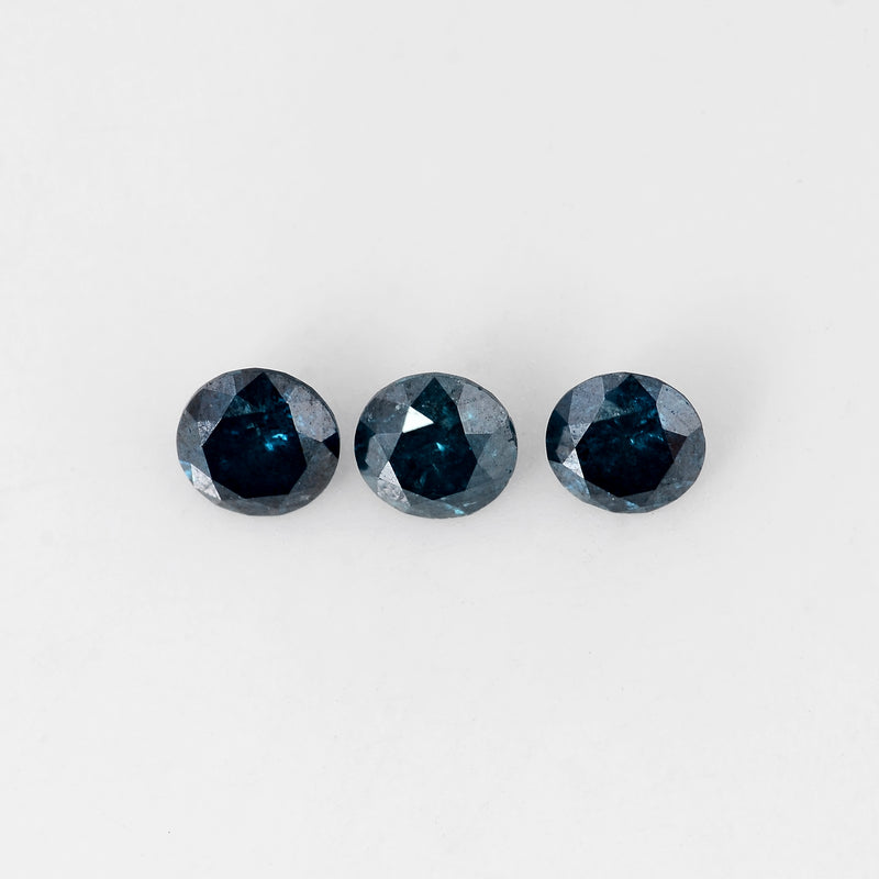 Round Fancy Greenish Blue Color Diamond 1.17 Carat - AIG Certified