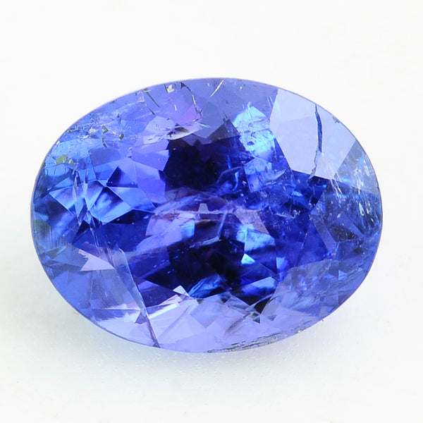 1 pcs Tanzanite  - 3 ct - Oval - Blue - Transparent