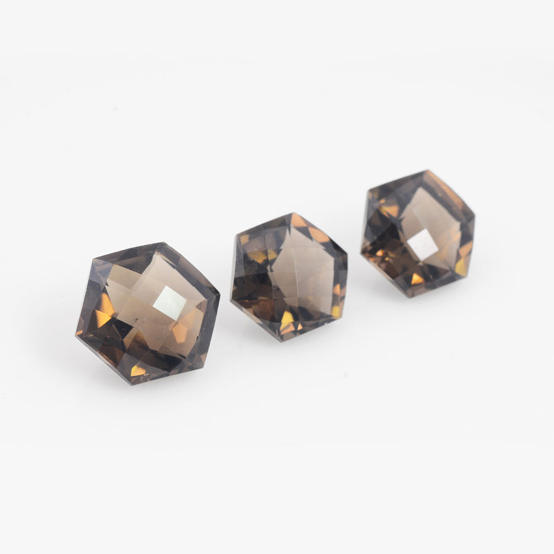 Hexagon Brown Color Smoky Quartz Gemstone 16.95 Carat