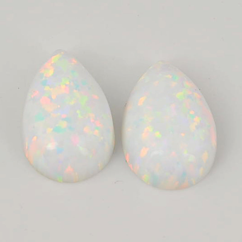 3.96 Carat White Color Pear Opal Gemstone