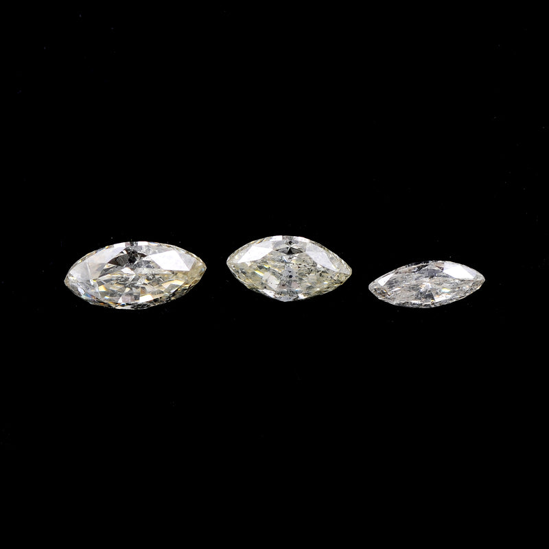 Marquise Mix Light Yellow Color Diamond 0.86 Carat - AIG Certified