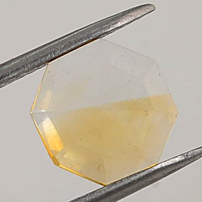 1.50 Carat Yellow Color Hexagonal Citrine Gemstone
