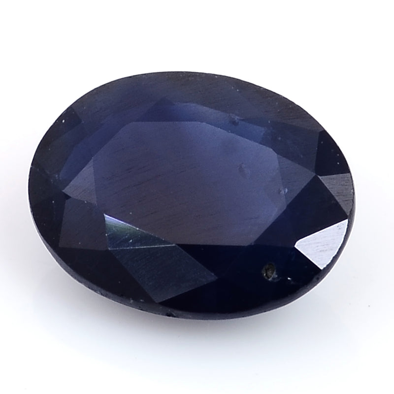 1 pcs Sapphire  - 2.01 ct - Oval - Deep/Dark Blue