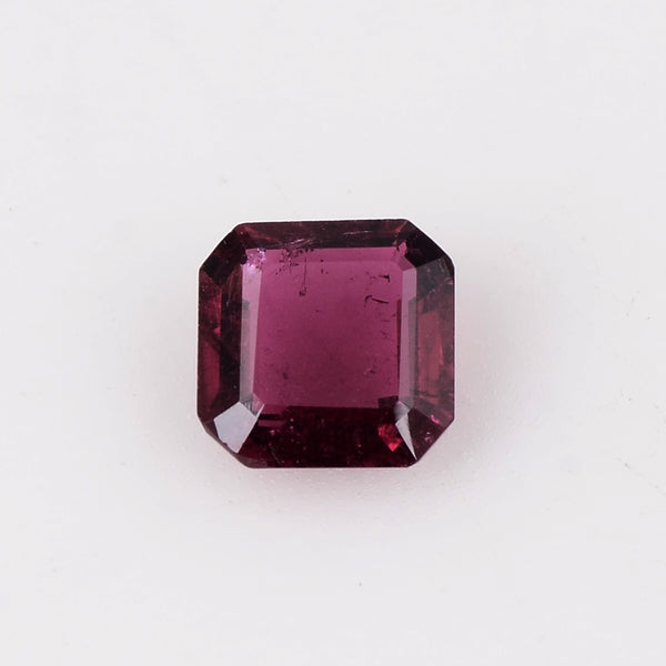 1 pcs Rubellite  - 1.17 ct - Square - Reddish Purple - Transparent