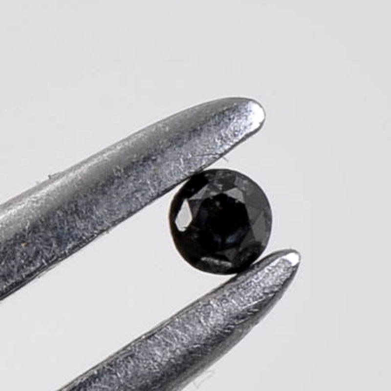 8.07 Carat Brilliant Round Fancy Black Diamonds-AIG Certified
