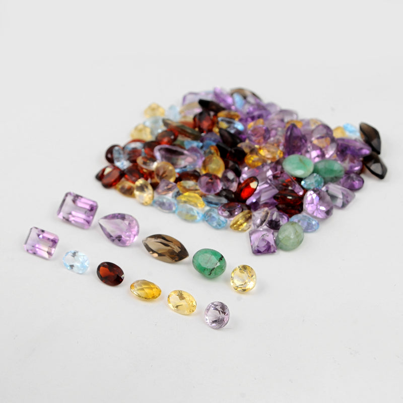 500 Carat Purple,Yellow,Red,Green,Brown Color Mix Shape Mix Gemstone