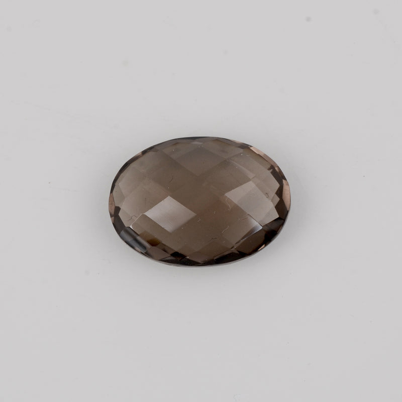 9.60 Carat Brown Color Oval Smoky Quartz Gemstone