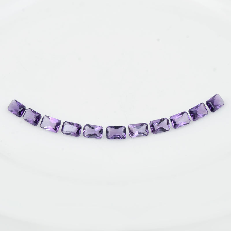 5.50 Carat Purple Color Octagon Amethyst Gemstone