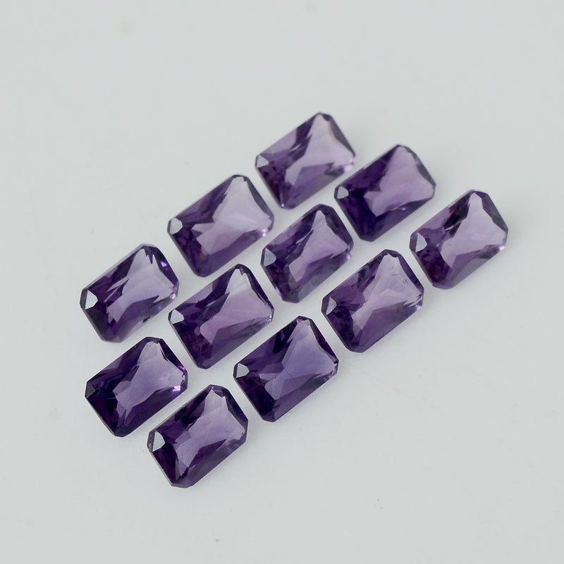 5.50 Carat Purple Color Octagon Amethyst Gemstone